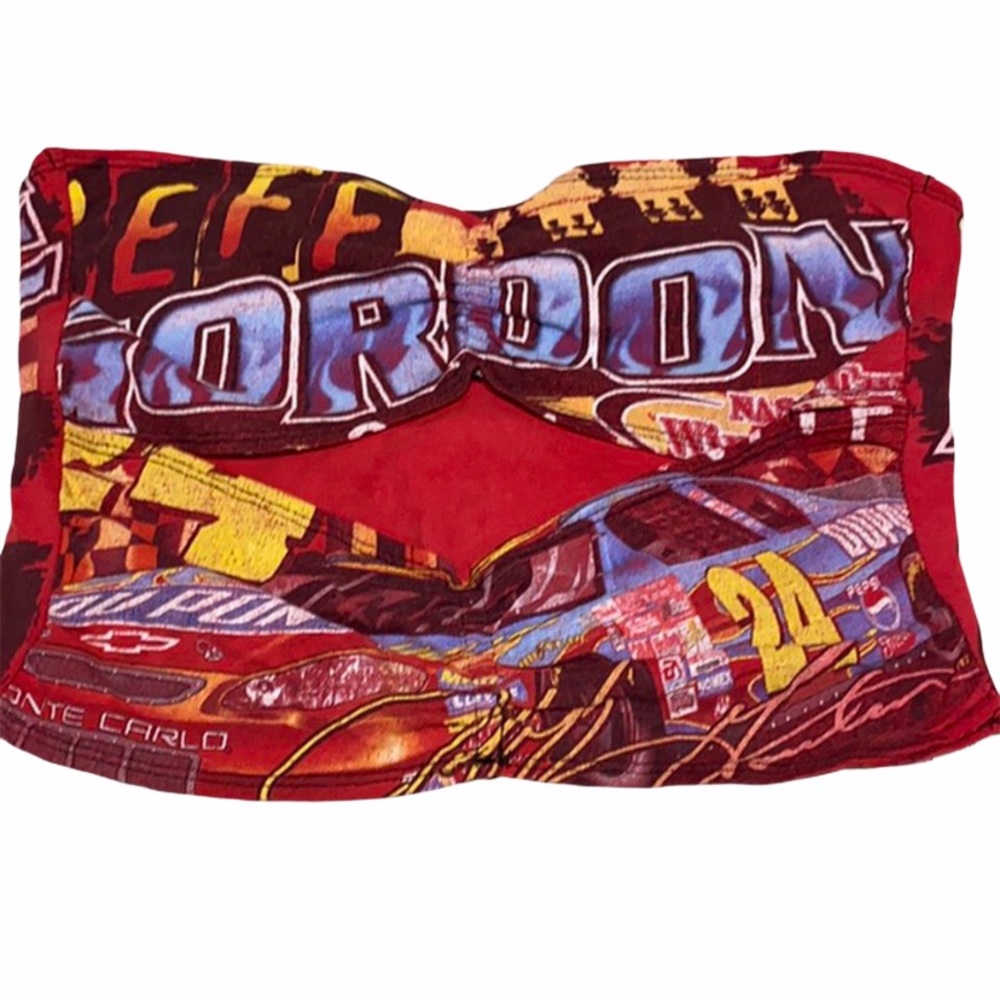 Reworked Vintage Racecar Tube Top